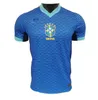 2024 Brasilien Brasils fotbollströjor Neymar Endrick Casemiro Vini Jr Brasil Richarlison Paqueta Bruno Raphinha T. Silva 24 25 Football Shirt Kids Kit Fans Player