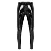 Calça masculina twoway zíper as calças de calça clubwearwear patente de couro moto moto moto calças skinny leggings calças calças de partida de moto