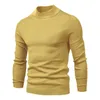 Pulls pour hommes Pull de printemps Pull de base Couleur unie Tempérament chaud Col moyen Multicolore