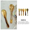 Spoons 5 Pcs Concentrate Natural Horn Coffee Scoop Ice Cream (set 5) Dessert Horns Bar Stirring