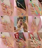 Modne modne akrylowe paski kluczowe pierścionki smyczowe kolorowe oko koraliki lina dla kobiet dziewcząt telefon komórkowy wiszący telefon antilost cha5462918