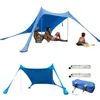 Tents And Shelters Outdoor Beach Tent Sun Shelter Camping Shades Windproof One-piece Canopy UPF50 Portable Family For Bea