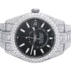 Hoge kwaliteit mechanische diamant horloges VVS Moissanite Iced Watch voor mannen damesvvs