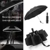 Parapluie automatique 140cm Super grand femme mâle luxe affaires coupe-vent parapluies pluie bande réfléchissante Parasol 240301