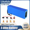 LiitoKala 60V 45Ah 21700 lithium battery pack 16S9P built-in 50A balanced BMS, same port, suitable for motors below 1800W