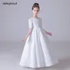 Dideyttawl White Puff Spódnica Elegancka sukienka Flower Girl