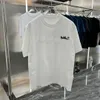 Camiseta masculina e feminina de verão desenhada pelo designer de Paris 2B carta estampa padrão O-pescoço casual algodão respirável de alta qualidade estilo moderno camiseta