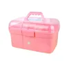 Cosmetic Organizer Hand Held Desktop Storage Box Plastic Scissors Makeup Jewelry Nail Polish Pen Container Manicure Tool Case212S6172686