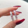 Cluster-Ringe Karachis S925 Reines Silber Ring Weibliche Rosa Herz Pfirsich Zirkon Diamant Licht Luxus Bunte Übersee Blogger