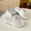 Luxury designer sandals womens slip on relax pool womens casual sandals beach outdoor slipper sandals for women mens fashion style white black thick soled shoes