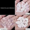 500st Natural Transparent Ballerina Almond Round End Fullhalf Ballet Coffin French False Nail Tips Fake Toenail Tip Manicure 240305