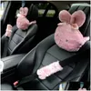 Housses de siège de voiture Siège d'auto Ers Oreiller de cou mignon Appui-tête doux Accessoires d'intérieur pour filles Shoder Costume de sécurité Drop Drop Livraison Autom Dh0HC