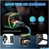 CAR BLUETOOTH KIT NY FM Sändare Bluetooth 5.0 Kit Hand Dual USB PD18W Fast Charging Wireless Cigarette Lighter Mp3 Music Player D DHSWJ