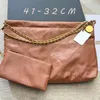 Designer-Einkaufstasche, Luxus-Tasche, CC-Handtasche, hochwertige Umhängetaschen, offene Kette, Kordelzug, weiche Leder-Clutch, mehrere Spezifikationen, silber- oder goldfarbene Kettentaschen