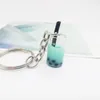 Porte-clés Creative Bubble Tea Porte-clés Pendentif Mini Boisson Tasse Cadeau