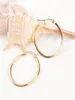 Hoop Earrings 2024 for Women Charming Golded Round Earclips Trendy Valentine's Day Gift Jewelry