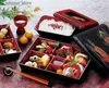 Boîtes à bento Boîte à bento Boîtes à lunch japonaises Riz Sushi Restauration Conteneur de stockage des aliments Compartiments Boîte à bento portable conteneur de nourriture bento L240307