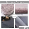 Mattor Super Soft Fluffy Rug Large Area Mat Faux Päls Heminredning Modern Solid Rabbit Shaggy Mattor för vardagsrum sovrum T200111 DRO DHY24