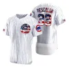 Custom Baseball Jersey Chicago''Cubs''Men 8 Andre Dawson 9 Javier Baez 17 Kris Bryant 44 Anthony Rizzo Custom Women Youth White Stars Stripes Jersey