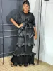 Vestidos miyake plissados cor sólida terno primavera 2023 novas mulheres longo colete bolo saia + xale irregular topo temperamento conjunto de duas peças