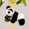 Nascido panda bambu folha cama sino brinquedos 012 meses para bebê berço de madeira móvel criança carrossel berço criança brinquedo musical presente 240223