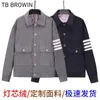 남자 재킷 브로우 린 TB 코듀로이 스트라이프 재킷 한국 캐주얼 재킷 4 바 두꺼운 옷깃 코트