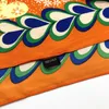 Halsdukar 130 cm pansy märke fyrkantig halsduk kvinnor silke 2024 design sjal bandana kerchief för damer