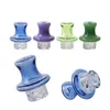 Smoking Accessories 3 Styles Colorful Glass Spinning Carb Cap Suitfor XL Quartz Banger Nails