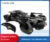 118 24G Batmobile Modelo de Carro Carros de Controle Remoto Carros Esportivos RC Veículo Brinquedo para Crianças Presente de Aniversário Opcional com Embalagem Q04414607