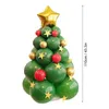 Decoração de festa Balão de Natal Coluna Stand Kit Inflável Balões de Látex Verde para Entradas Domésticas Pátios