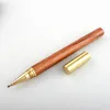 Luxury Quality School Brass Pen Brown Red Black Wood Rollerball Business Stationery Office Supplies Ink Ball