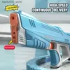 Sand Play Water Fun Gun Toys Electric Plus Toy Full Automatic Summer Induction Absorbing Burst Pistol Beach Outdoor Fight 230714 Q240307