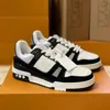 Klassische Fasion Luxuary Waren Männer Frauen Freizeitschuhe weiße Liebhaber Trainer Designer Leder-Sneaker Drucken Hochschuh A10 35-47