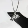 Pendant Necklaces 2024 Trend Pizza Necklace For Women Men Titanium Steel Creative Sweater Chain No Fade Jewelry Hip Hop Punk Accessories