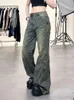 デザインデニムワイドレッグパンツハイウエストファッションフルレングスジーンズショーシンクラシックズボン韓国レトロトレンドストリートウェア240307