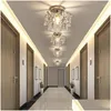 Pendant Lamps 2X Lamp European Style Crystal Ceiling Small Chandelier Modern Minimalist Porch Aisle Corridor Restaurant Drop Delivery Dhmhr