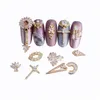 False Nails 10 Pcs Shiny Zircon 3D Nail Art Decorations Luxury Alloy Pearl Crystal Diamonds Jewelry Manicure Design Accessories Drop D Dhjd1