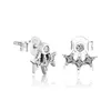 Boucles d'oreilles en argent Sterling 925 véritable, étoile scintillante pour femmes, bijoux de mariage, vente en gros