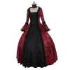 Vestido feminino vitoriano medieval rainha cosplay traje masquerade vitch vampiro gótico renda costura longo tribunal vestido