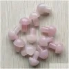 Stone Fashion Natural Stone Rose Quartz Amethyst Mushroom Shape No Hole Pendants For Jewelry Making Wholesale Drop Delivery Jewelry L Dhegi