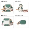 Moda mujer patrón bolso de hombro hardware cadena correa color bloque mensajero bolso compuesto crossbody cintura 240228