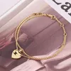 Bijoux créatifs et personnalisés plaqué or, cœur creux, Design arc de triomphe, Bracelet Double couche pour femmes
