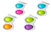 Adult Push Toys Keychain Simple Finger Bubble Toy Key Holder Ring Silicone Stress Ball Key Chain H31HVFH4148525