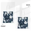 Sacs à provisions blanc fleur de cerisier sac à bandoulière femmes Harajuku mode fleur florale haute capacité sac à main rétro Shopper