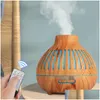 Essentialoljor diffusorer Saengq arom diffusor elektrisk luftfuktare trasonic 400 ml eterisk olja fjärrkontroll led cool mist maker dhbqf