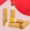 Tubi push up all'ingrosso Balsamo per labbra Carta Kraft Rossetto vuoto Contenitori cosmetici degradabili Tubo di pasta deodorante solido juchiv