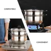 Dumpling Soup Pot Work Metal Cooking Utensils Stock Pots Nonstick Stainless Steel Kitchen Steam Steamer Kitchen Pan Cookware 240321