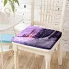 Pillow Bench Winter Snow Print Chair Soft Machine Washable Coat Stretch Exquisite Edge Chairs Pad For Reading Watching TV Decor