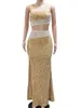 Casual Dresses Sexy See Through Maxi Sequin Summer Dress Women Elegant Mesh Rhinestone Birthday Party Sets Long Evening Vestidos