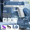 Pistola per giocattoli Giochi con sabbia Divertimento acquatico Pistola ad acqua elettrica Pistola ad acqua Glock automatica di grande capacità Piscina estiva Spiaggia Giochi all'aperto Giocattoli per bambini Regali per adulti 240307